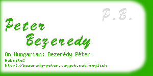 peter bezeredy business card
